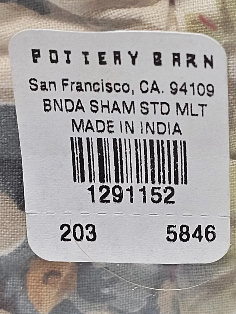 1 NEW Pottery Barn Bandana Patchwork Standard Sham Pillow Cover Quilt 1291152